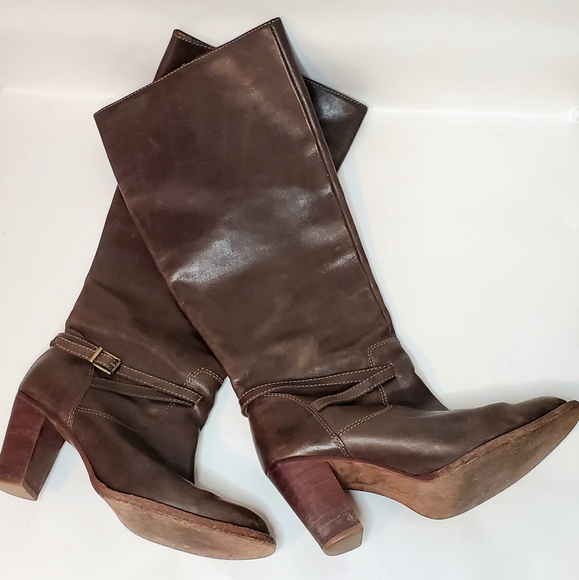Michael Kors Shoes - Michael Kors Brown Leather Heeled Boots